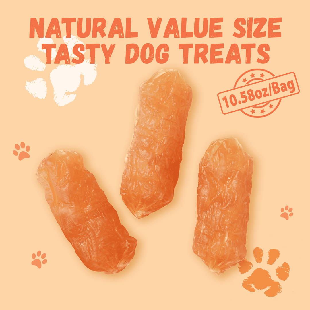 Pawmate Chicken Sausage Dog Treats, Natural Protein Rich Treats for All Dogs, 11oz
