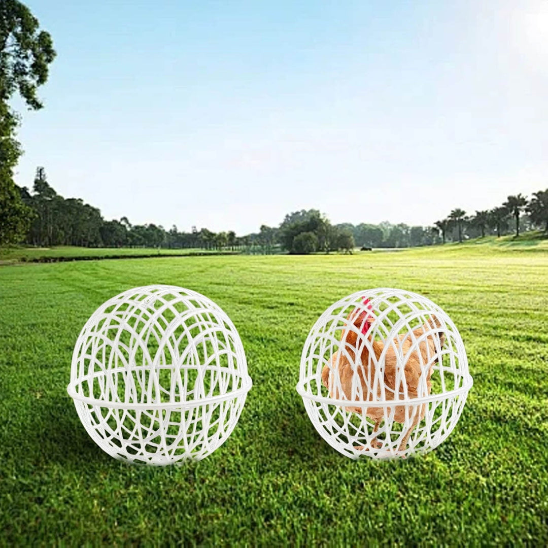 Ball-Shaped Movable Chicken Coop, Outdoor Rollable Round Chicken Cage, Pigeon Rabbits Duck Safe Walking Net, Chicken Safety Ball Cage for Pet Safety Outdoor Farm Use,7.87 in - 1PCS