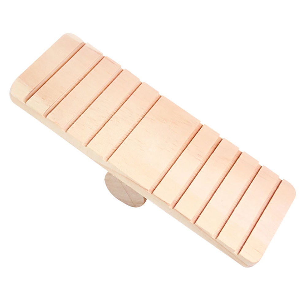 StarBay Scratching Board Pet Hamster Wooden Slip Seesaw Teeterboard Squirrel Toy Cage DIY Ornament