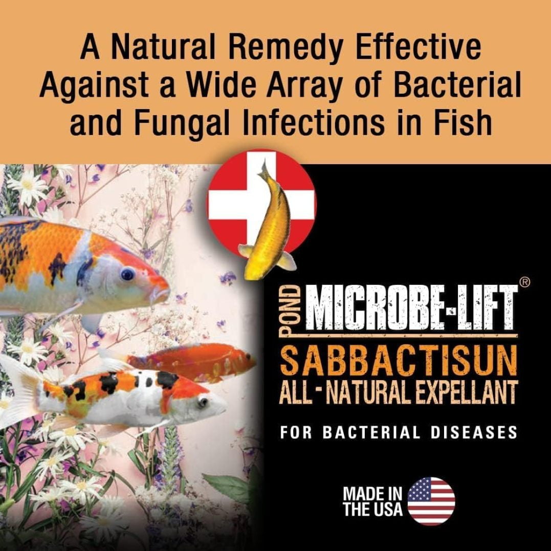 SCXP Sabbactisun Disease Treatment for Ponds and Outdoor Water Gardens, Disease Expellant for Pond Fish, 32 Fl Oz