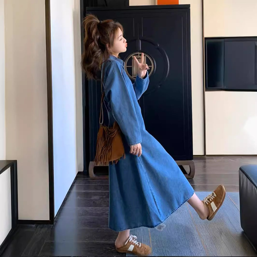 Niche Denim Dress Women's Slimming