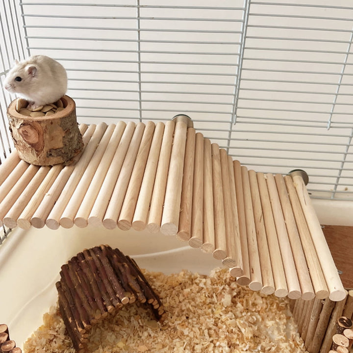 Hamster Cage Platform Wood Chinchilla Ledges & Platforms for Guinea Pig & More