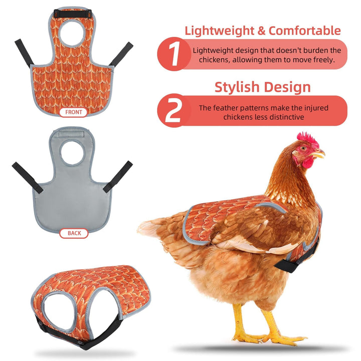 Chicken Saddles for hens, Chicken Apron Back Protector for Hens With Adjustable Strap, Chicken Hen Mating Saddle