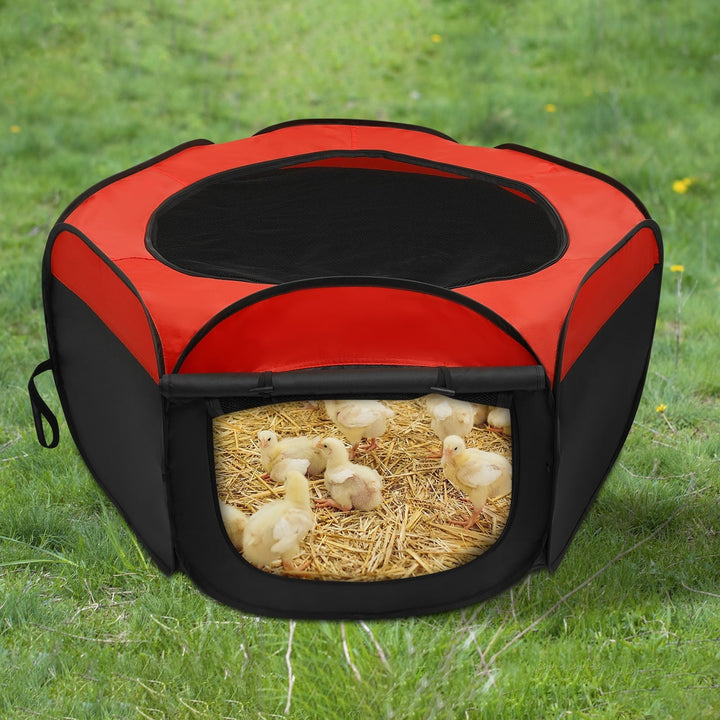 LINFANG Chick Brooder Box Oxford Cloth Chicken Brooder with Double Door Design Practical Chicken Starter Kit with Storage Bag for Small Ducks Cats Dogs Rabbits