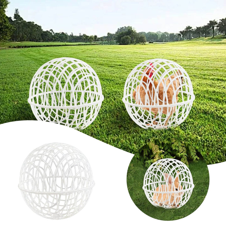 Ball-Shaped Movable Chicken Coop, Outdoor Rollable Round Chicken Cage, Pigeon Rabbits Duck Safe Walking Net, Chicken Safety Ball Cage for Pet Safety Outdoor Farm Use,7.87 in - 1PCS