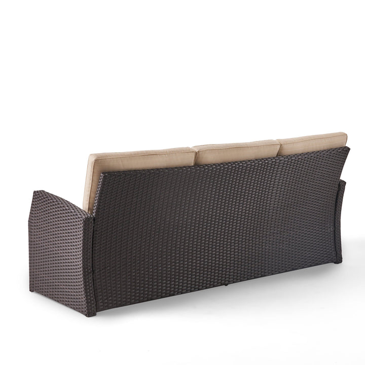 BARONAGE Outdoor Rope and Steel Club Chairs, MARTA 3 SEATER Brown