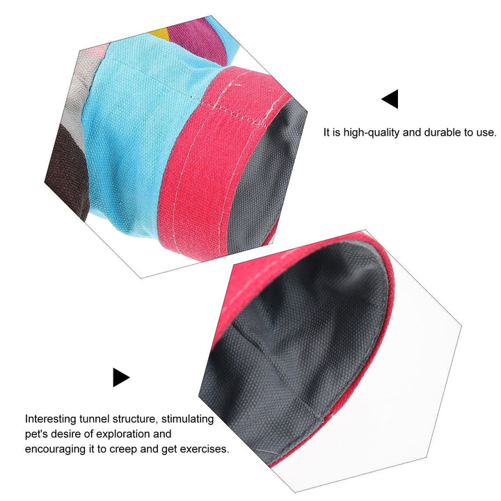 FONDOTIN Pet Accessories Canvas Hamster Tunnel Tube 1Set 11.8x11.8x4.3in