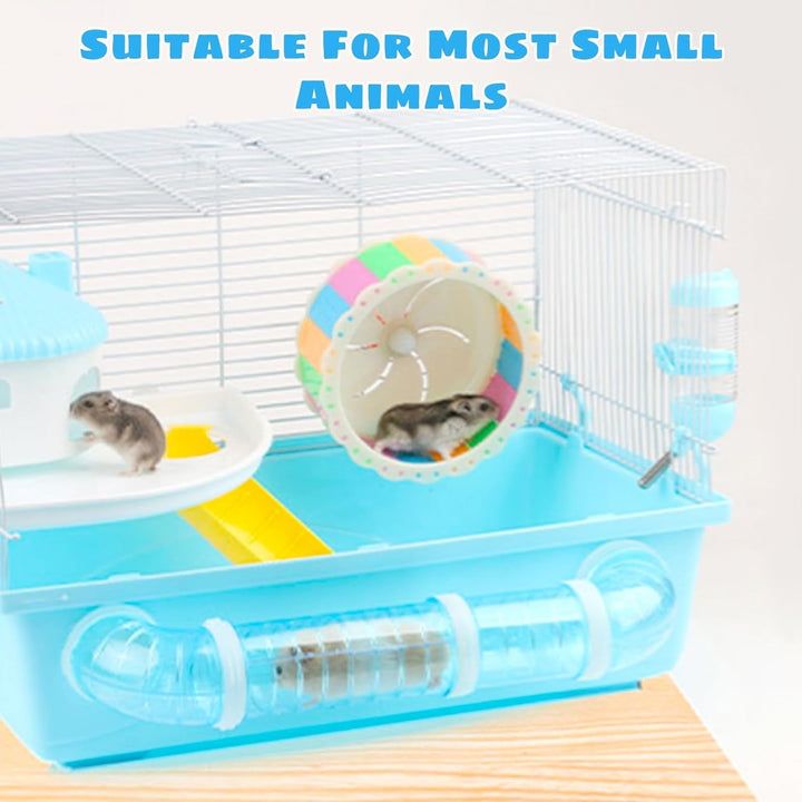 2 Set Hamster Tubes, DIY Hamster Tunnel Adventure External Pipe with 1 Hamster Water Bottle, 2 Hamster Cage Tube Stopper, 4 Pipe Connection Plates, Hamster Cage Accessories for Small Pet Sport