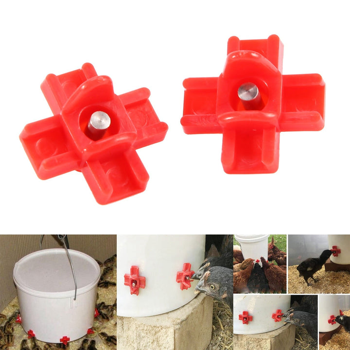 24 Pack Horizontal Side Mount Automatic Poultry Nipples Clean Drinker Waterer for Chicken or Quail