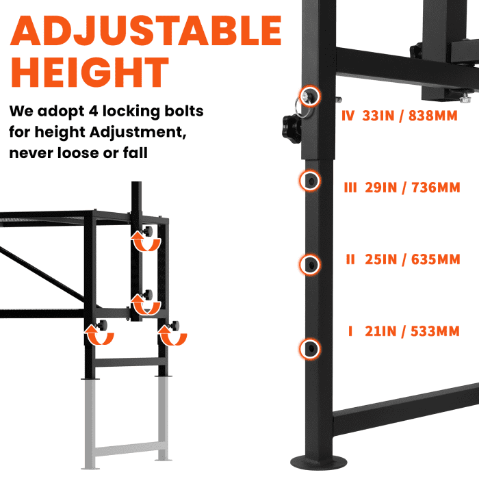 Livestock Stand, Adjustable Height Livestock Stand, Heavy Duty Steel, 500LBS Load, Goat Trimming Stand, for Sheep Lambs Goats