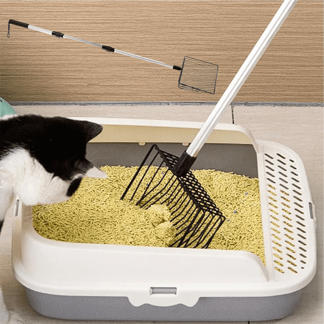 Chicken Poop, Litter Scoop, Chicken Poop , 41.9 Inch Hollow-Out Cat Litter Scoop With Adjustable Handle, Hanging Sifting Shovel