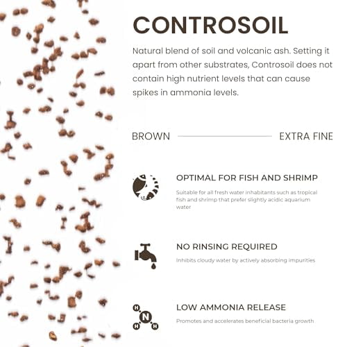 Ultum Nature Systems Controsoil - Aquarium Substrate Soil Porous Gravel for Natural Aquatic Freshwater Planted Fish Tank, Brown (Extra Fine, 3 Liters)