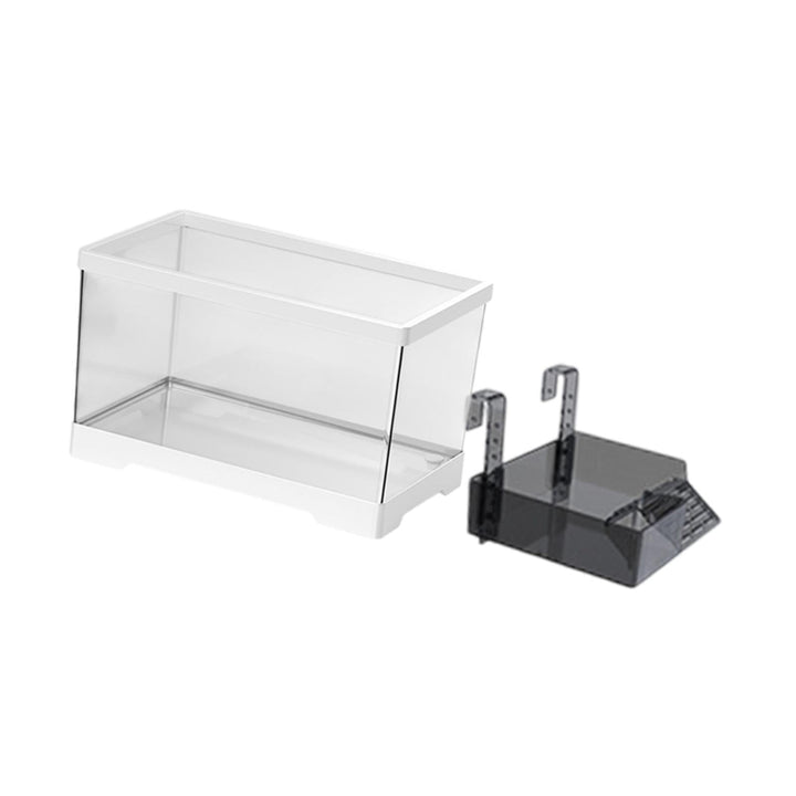 Bvdfgk Turtle Tank Aquarium Tortoise Enclosure Starter Kit Hideout Reptile Tank with Basking Aquatic Terrarium for Breeding M with