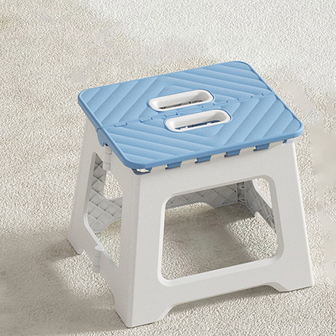 Lilixerw Portable Folding Stool,Mini Foldable Chair for Adults,Outdoor Footstool for Picnic Hiking Fishing,Blue