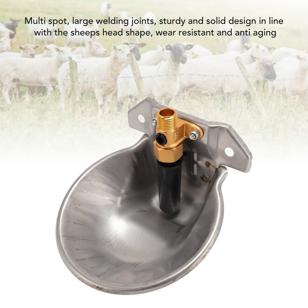 Automatic Cow Drinking Water Bowl, Livestock Water Troughs Smooth Edge Rust Resistant Easy To Clean Stainless Steel With Valve Touch Switch For Farm