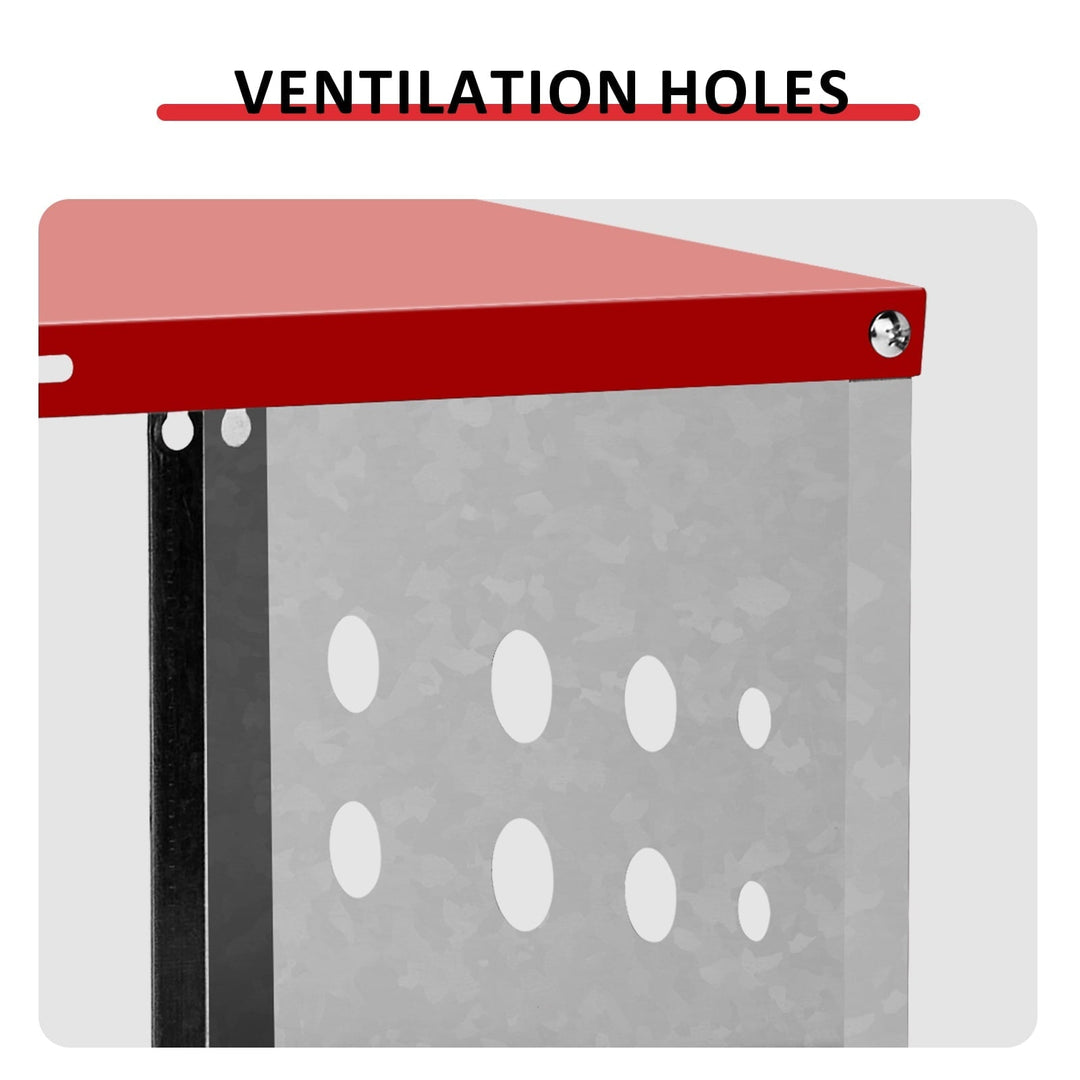 6-Compartment Hen Nesting Box, Roll-Out Design with Basket, Chicken Coop Laying Box