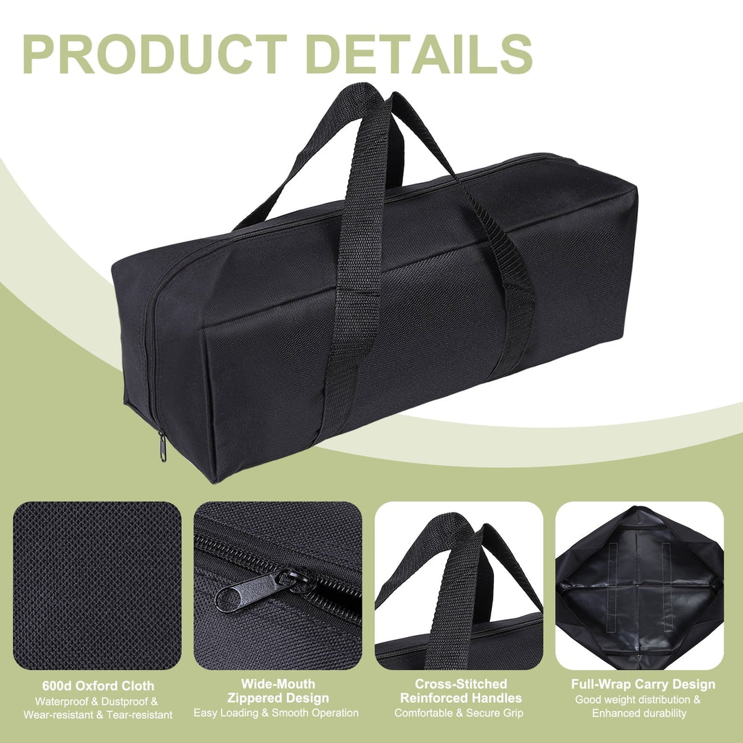 Uxcell Camp Chair Replacement Bag, Camping Folding Chair Bag with Handle Strap, 18 x 7 x 6 Inch for Outdoor (Black)