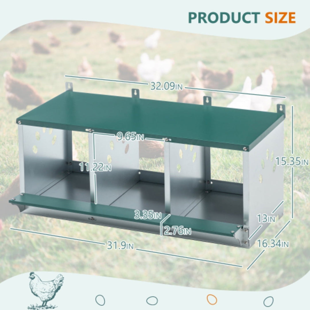 Metal Chicken Gaanized steel Nesting Boxes for Hens Easy to Assemble