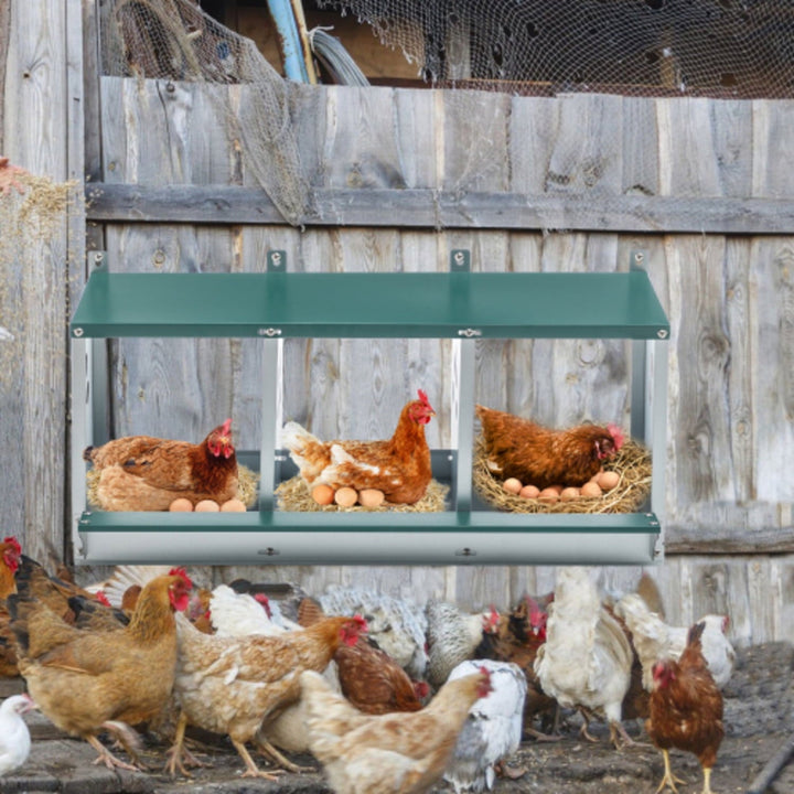 Metal Chicken Gaanized steel Nesting Boxes for Hens Easy to Assemble