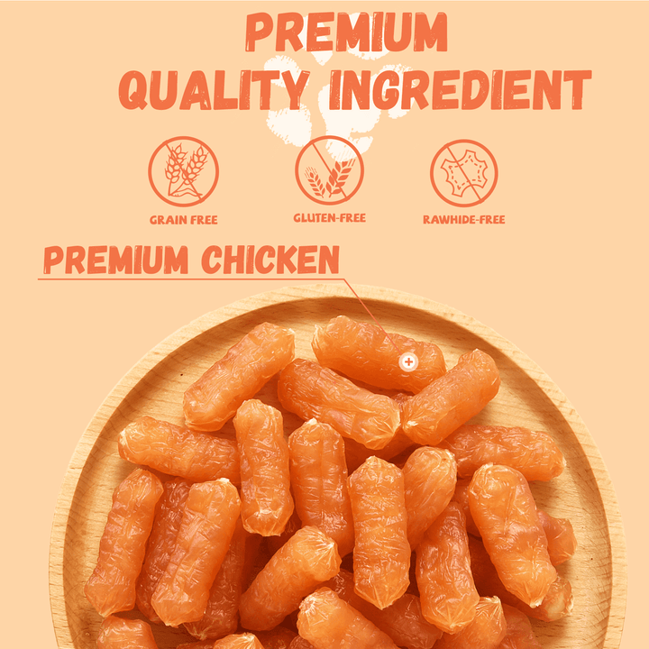 Pawmate Chicken Sausage Dog Treats, Natural Protein Rich Treats for All Dogs, 11oz
