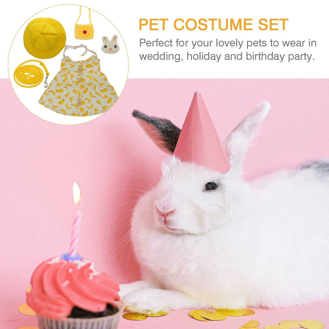 Rabbit Dress Costume Set with Accessories for Small Pets