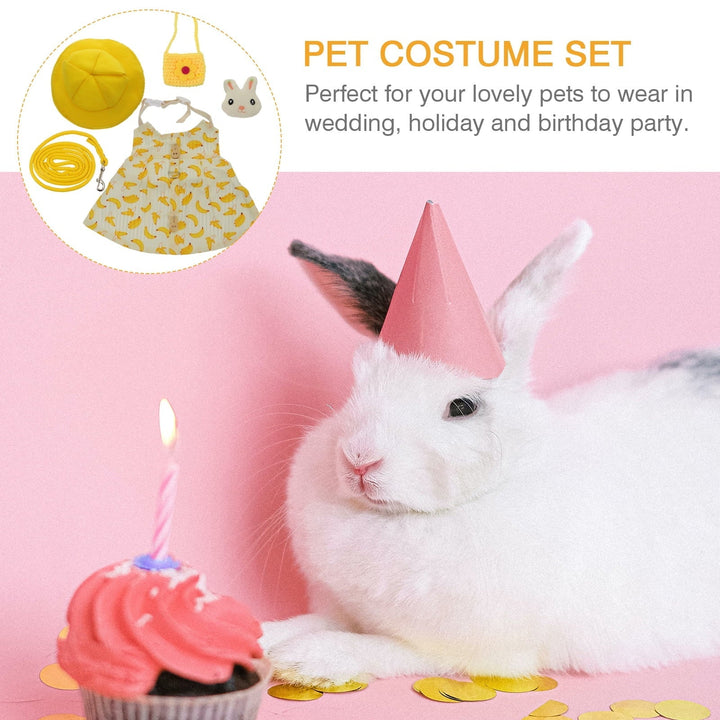 Rabbit Dress Costume Set with Accessories for Small Pets