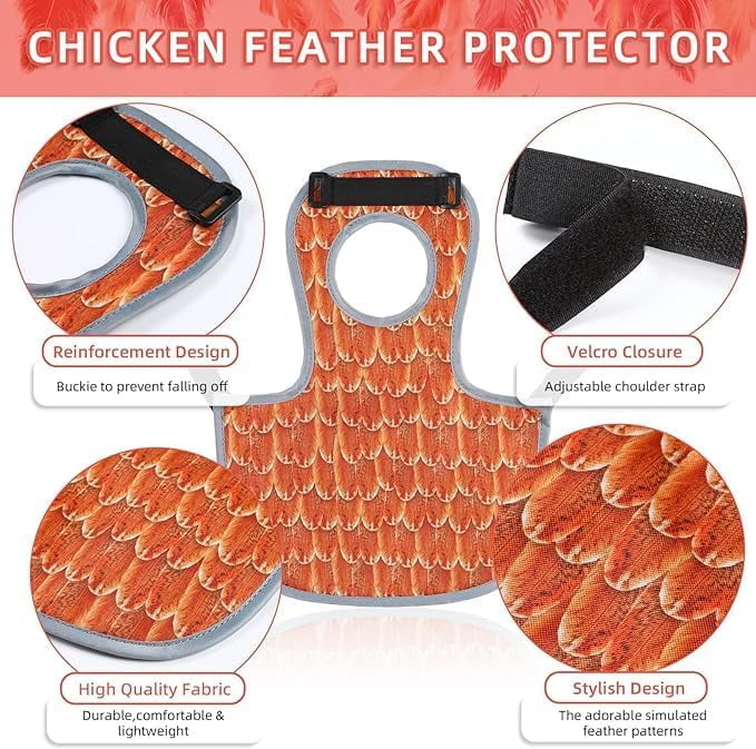 Chicken Saddle for Hens, Chicken Back Protector for Hens, Comfortable & Lightweight Chicken Aprons for Hens