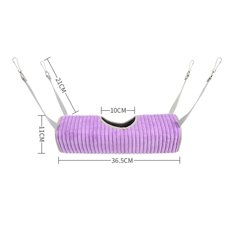 3PCS Cage Hammock Ferret Hide Tunnel Warm Rat Small Animals Play Tube Swing Sleeping Hanging Bed Nest Hideaway Toy