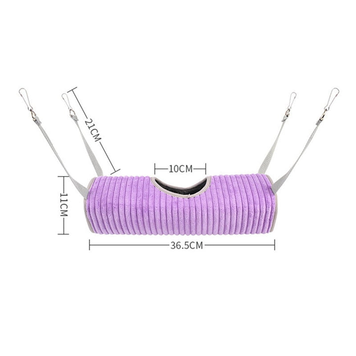 3PCS Cage Hammock Ferret Hide Tunnel Warm Rat Small Animals Play Tube Swing Sleeping Hanging Bed Nest Hideaway Toy