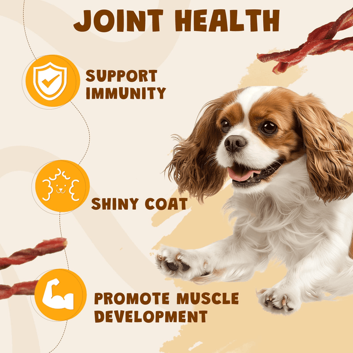 ASMPET Natural Twist Dog Treats, Real Premium Beef, Chicken and Duck Jerky for Small Medium Large Dog, 10.5 oz