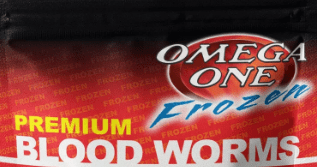 Omega™One Frozen Blood Worms Fish Food, 4 Oz