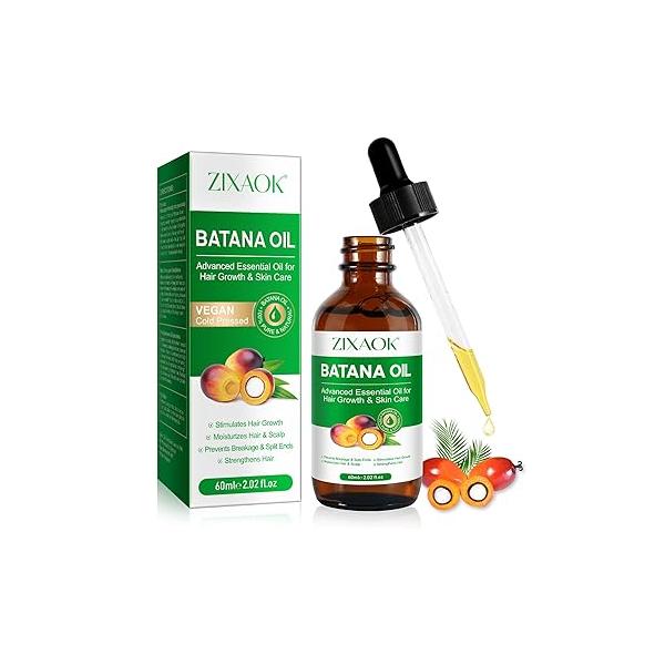 Batana Oil - Organic Cold-Pressed Hair Treatment for Growth, Eyelashes, Eyebrows, Skin & Nails