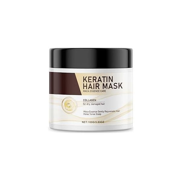Professional Keratin Hair Mask - Treatment for Dry Damaged Repair Nourishment Beauty All Types Masque 3.5 OZ