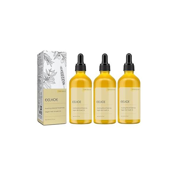 180 ML Eelhoe Hair Growth Oil, Carvenchi Veganic Natural Organic Rosemary Oil for Dry Damaged and Thin Hair.