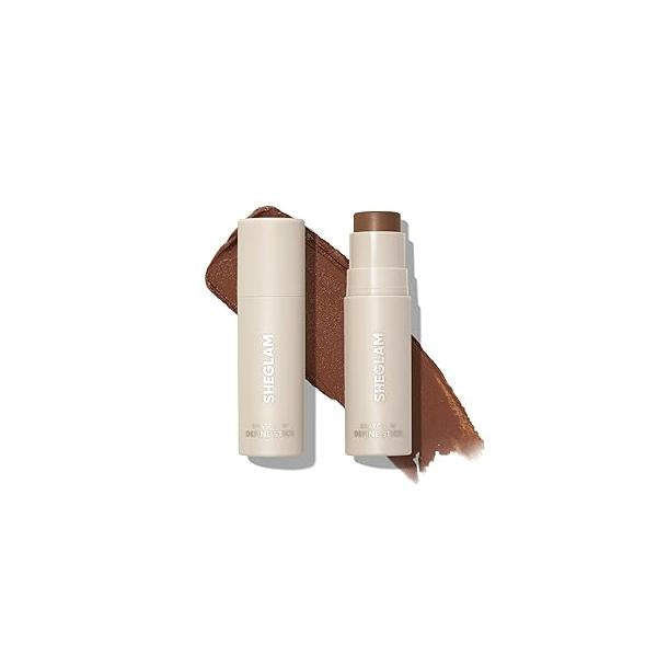 SHEGLAM Snatch 'n' Define Cream Contour Stick Long Lasting Highly Pigmented Sweat Proof Face Bronzer Makeup - Earthy Sepia