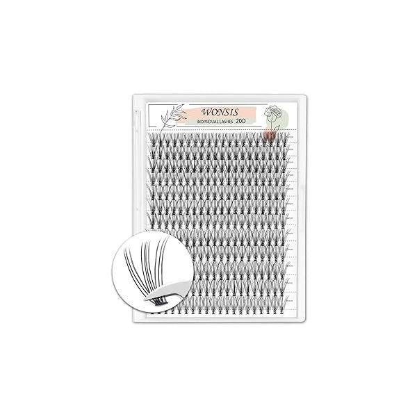 20D Lash Clusters, Individual Lashes, 240 Pcs Extensions, Volume Soft Lightweight Reusable DIY Eyelash Thickness 0.07mm C Curl False Eyelashes 12/13/14/15/16mm