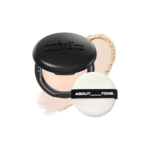 Blur Powder Pact 0.32oz - Pressed Compact with Mirror and Puff Makeup Setting Finishing Blurring Natural Translucent Lightweight Face Sebum Oil Control Vegan Formula (02 LIGHT)