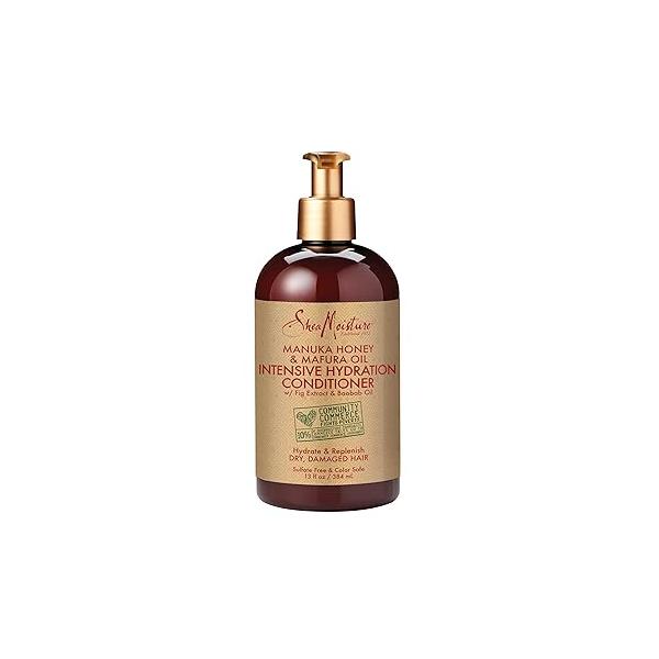 SheaMoisture Conditioner Intensive Hydration for Dry, Damaged Hair Manuka Honey and Mafura Oil to Nourish Soften 13 oz