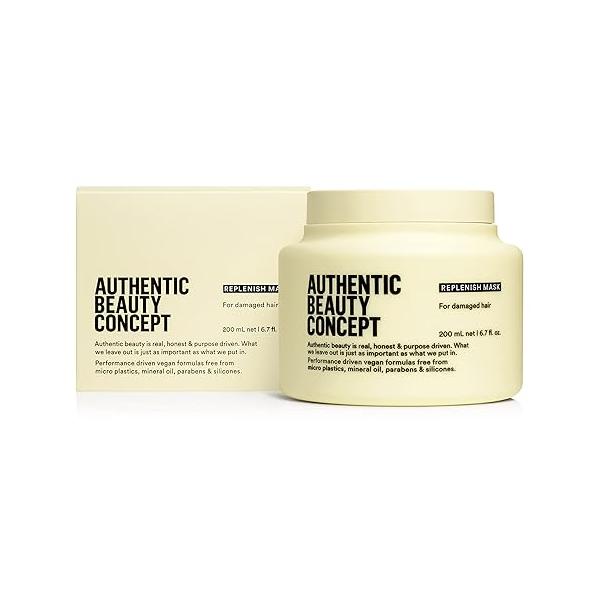 Authentic Beauty Concept Replenish Mask | Damaged Hair Strengthens Fiber Vegan & Cruelty-free Silicone-free