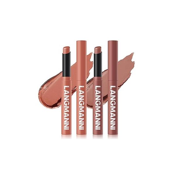 Jolilab 12Pcs Velvet Matte Lipstick Nude Soft Dark Color Stick High Pigmented Long-Lasting Waterproof Lip Balm Beauty Cosmetics Gift for Girls and Women(01#-12#)