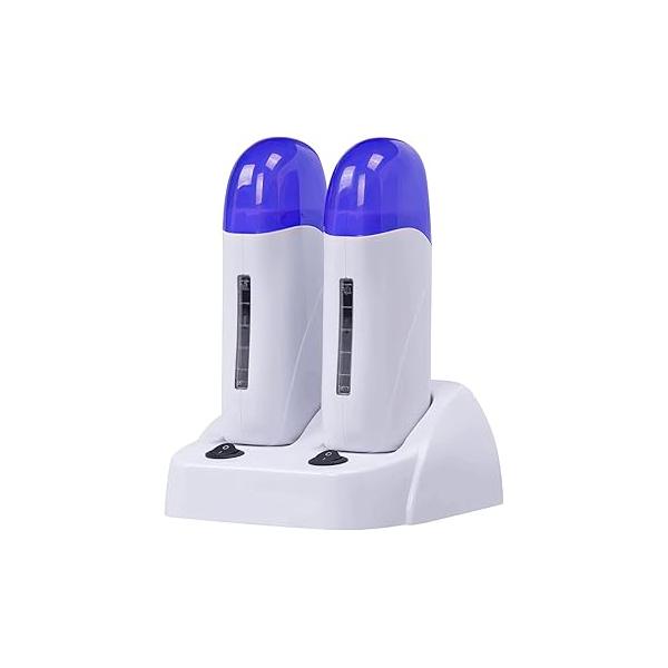 Subay Roll on Wax Warmer Double Cartridges Warmers 110v for Women Men Body Waxing Coarse Hair Removal with Heater Base Hair, Leg, Face, Armpit, Bikini, Eyebrow, Brazilian