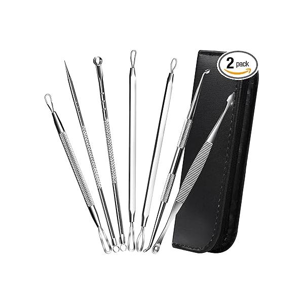 Teenitor 7 in 1 Pimple Popper Tool Kit - Blackhead Remover, Extractor, Comedone Extractor for Face