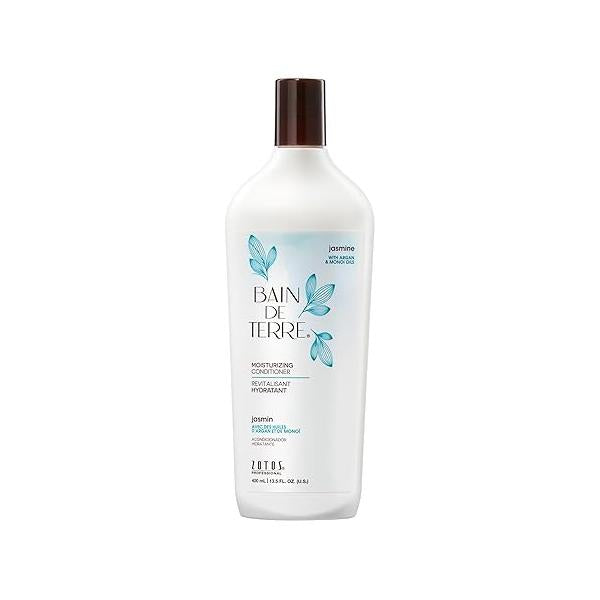 Bain de Terre Jasmine Moisturizing Conditioner, Rich Hydration for Dry Hair, with Argan & Monoi Oils, Paraben-Free, Color-Safe, Vegan