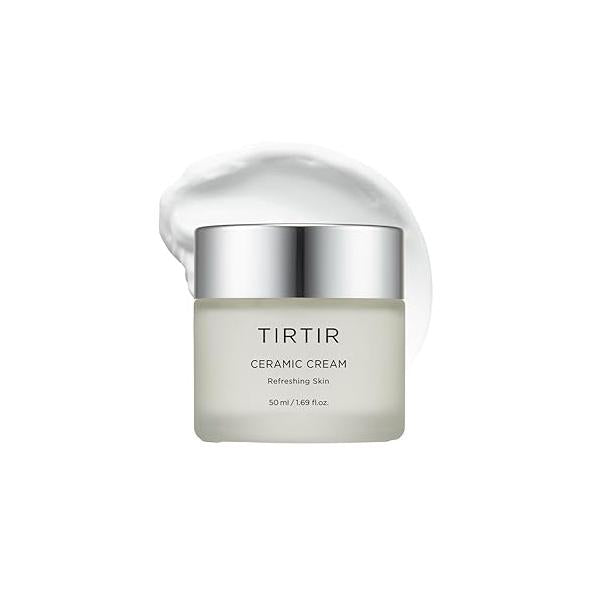 TIRTIR Natural Ceramide Cream | Deep moisturizer for Glass Skin, Polyglutamic acid, Centella Asiatica Extract, Skin barrier, Lightweight, Mild, Nature derived ingredients, Dry skin, Korean skincare