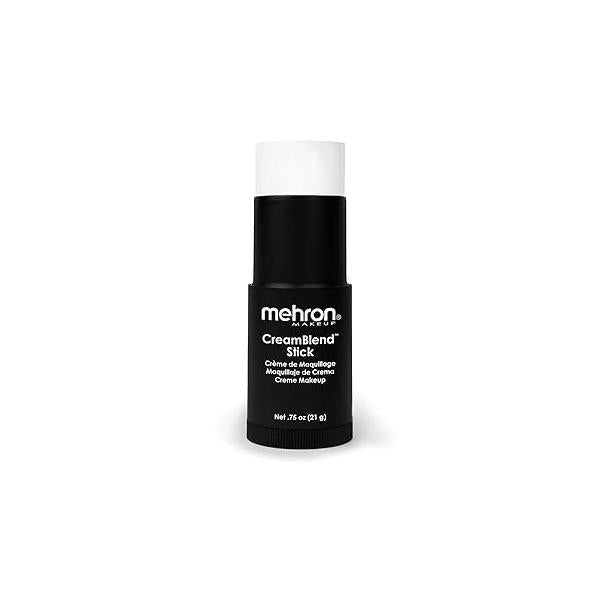 Mehron Makeup CreamBlend Stick | Face Paint, Body & Foundation Cream Perfect for Halloween .75 oz (21 g) (White)