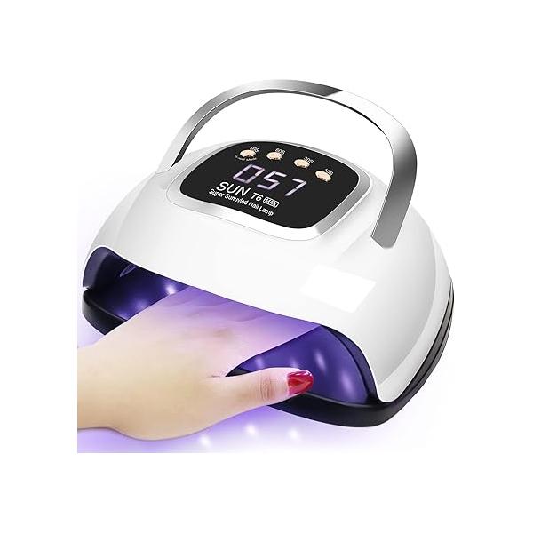 LKE UV Nail Lamp, Dryer 220W Light for Nails with 4 Timers LED Lamp Gel Polish Kit Professional Art Tools Automatic Sensor