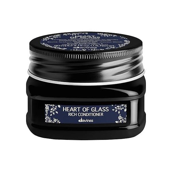 Davines Heart Of Glass Rich Conditioner For Blonde Care, Intense Nourishment And Fortifying Action Natural Cosmetically Treated Hair