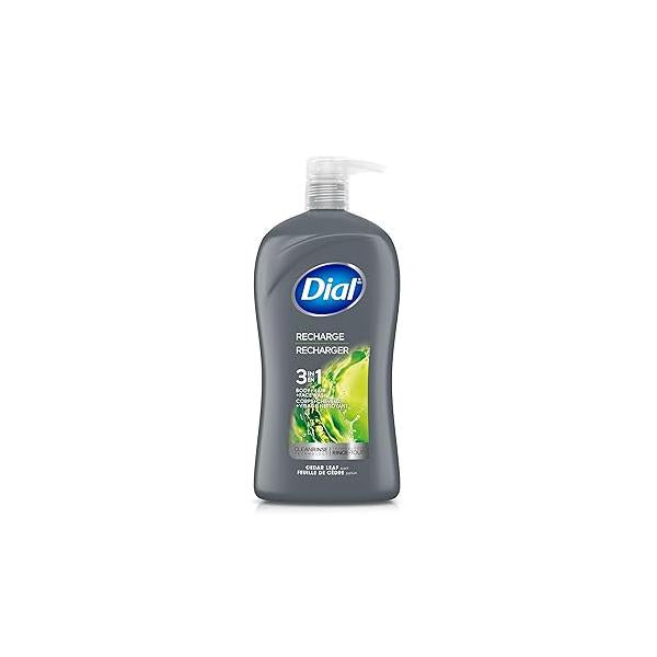 Dial Men 3in1 Body, Hair and Face Wash, Recharge, 32 fl oz