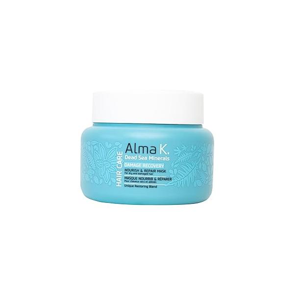 Alma K Nourish and Repair Hair Mask - Moisturizer with Hyaluronic Acid, Argan Oil Deep Conditioning for Damaged 6.7 oz