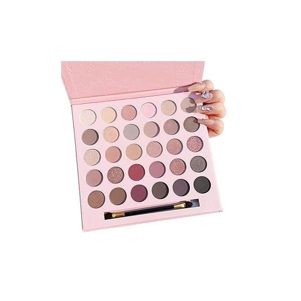 SUAKE 15 Colors Matte Shimmer Pearlescent Eyeshadow Palette for Eye Makeup,High Pigmented Smoky Dark Punk Metal Shadow Primers Powder, Flashing sombras de ojos Cosplay - Black Gold Blue Brown